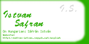 istvan safran business card