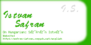 istvan safran business card